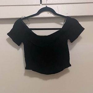 Straight off the shoulder black top from Forever 21, size medium